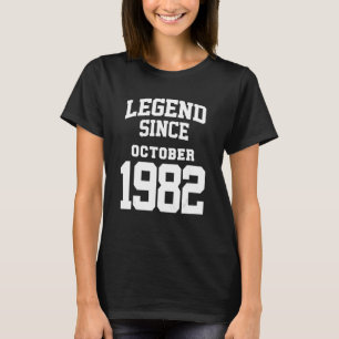Camiseta Outubro De 1982, Lenda Da aniversário de 40 anos,