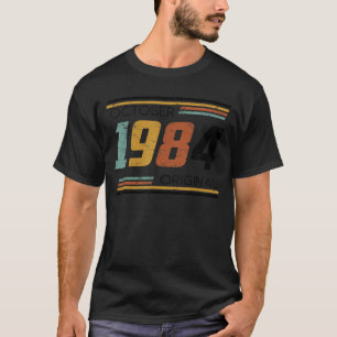 Camiseta Outubro De 1984 Original Vintage aniversário de 40