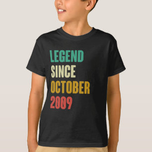 Camiseta Outubro De 2009 13 Aniversário De 13 Anos