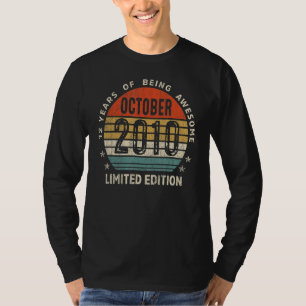 Camiseta Outubro de 2010 Menino de 12 Anos 12 Birt