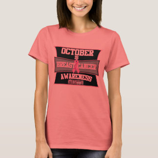 Camiseta Outubro é Mês de consciência do câncer de mama ($