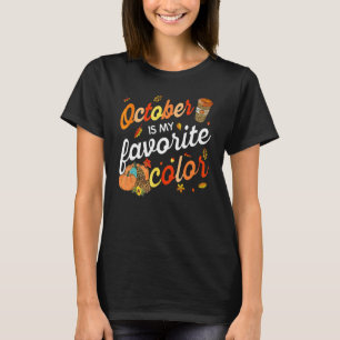 Camiseta Outubro É Minha Caiu De Cor Favorita Deixando O Ou