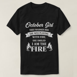 Camiseta Outubro Garota – Eu Sou o Fogo