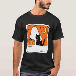 Camiseta Outubro Para Sempre Com Pumpkin Engraçado E Gato N