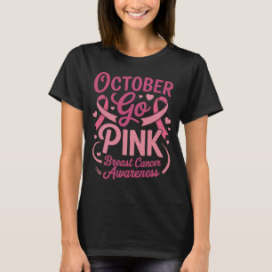 Camiseta Outubro - Pink Mês de consciência do câncer de mam