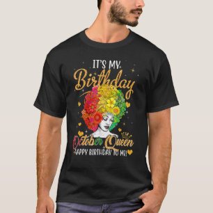 Camiseta Outubro Rainha Feliz Aniversário Para Mim Meninas
