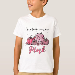 Camiseta Outubro Vestimos Cancer Rosa De Voleibol Em Guerra