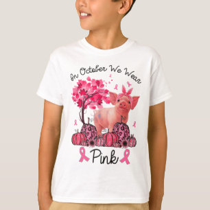 Camiseta Outubro Vestimos Fita Cor-de-Rosa Cancer de Mamas