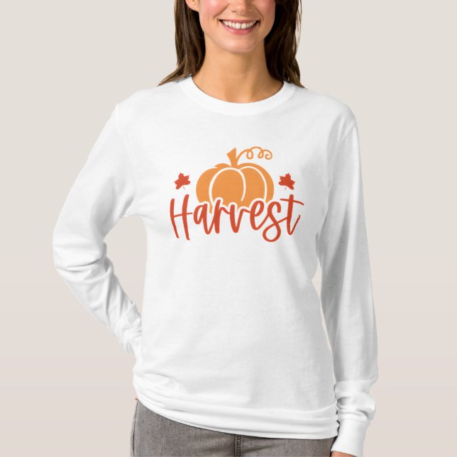 Camiseta Ouvest Pumpkin Engraçado outono (Frente)