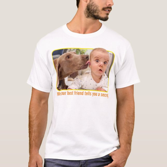 Camiseta Ouvido do bebê que bebe o cão (Frente)