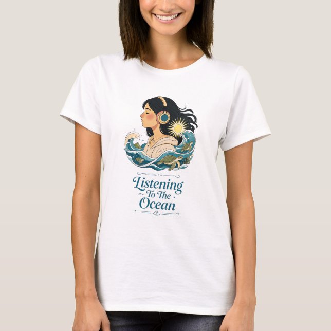 Camiseta Ouvindo o Oceano (Frente)