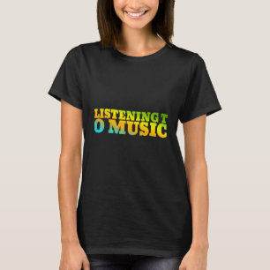 Camiseta Ouvir Música Projetada Com Cores Da Natureza