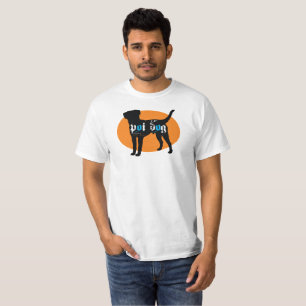 Camiseta Oval alaranjado do cão da probabilidade de
