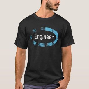 Camiseta Oval Azul do engenheiro