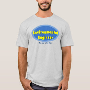 Camiseta Oval Azul do Engenheiro Ambiental