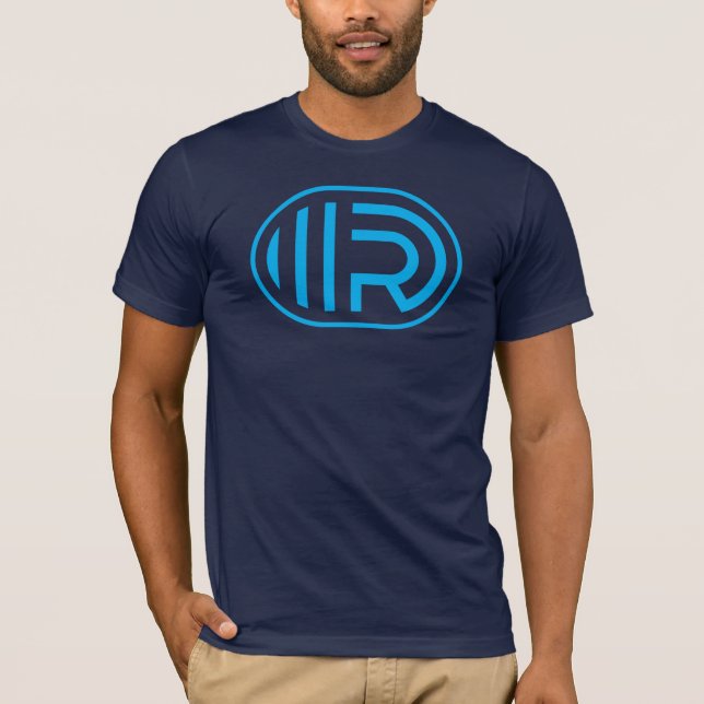 Camiseta Oval Clássico IIIRD (Logotipo Azul Claro) (Frente)