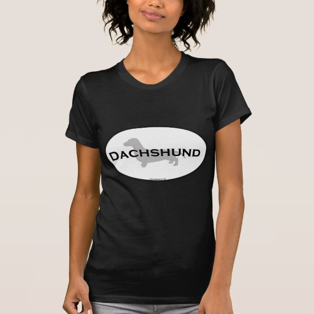 Camiseta Oval do Dachshund (Frente)