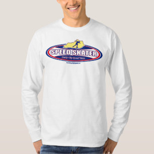 Camiseta Oval do patinador da velocidade - Capa longa T