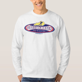 Camiseta Oval do patinador da velocidade - Capa longa T