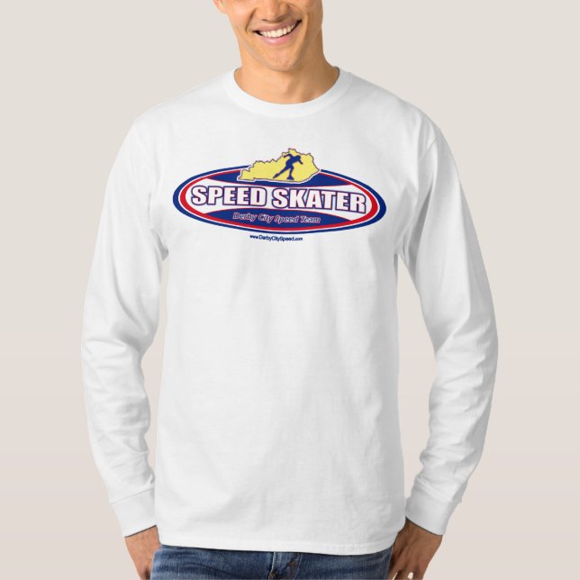 Camiseta Oval do patinador da velocidade - Capa longa T (Frente)