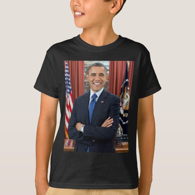Camiseta Oval Office Portrait, Obama Barack Presidente dos  (Frente)