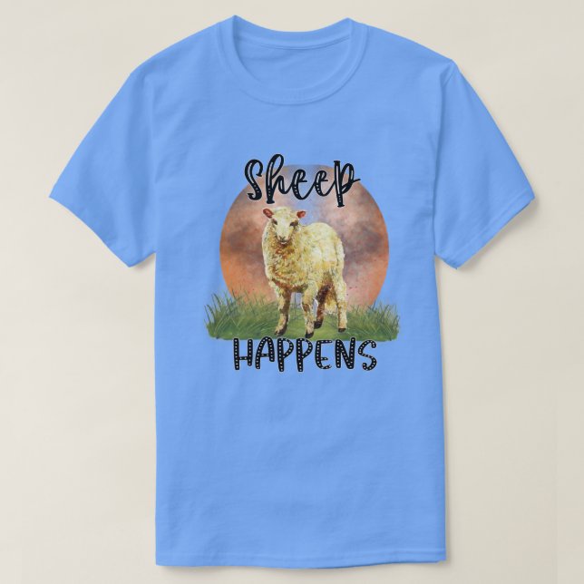 Camiseta Ovelha Acontece Gráfico (Frente do Design)