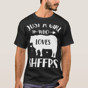 Camiseta Ovelha Apenas Uma Menina Que Ama Ovelhas