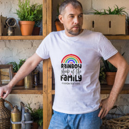 CAMISETA OVELHA ARCO-ÍRIS DA FAMÍLIA GAY DIVERTIDA