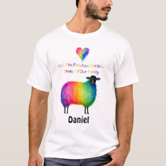 Camiseta Ovelha Arco-Íris LGBTQ Personalizada