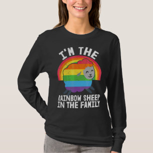 Camiseta Ovelha Arco-Íris Na Família Orgulhosa Lésbica Gay