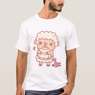 Camiseta Ovelha Bonita Com Docinho De Lã Engraçada
