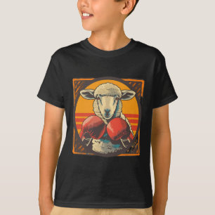 Camiseta Ovelha Boxeando Luvas de Boxe Kickboxing Engraçado