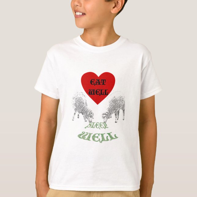 Camiseta Ovelha "Coma Bem para Dormir Bem" (Frente)