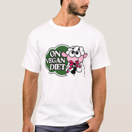 Camiseta Ovelha Comendo Flor Dizendo “Em Dieta Vegana”