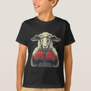 Camiseta Ovelha de Boxe Luvas de Boxe Lamb Kickboxing Engra
