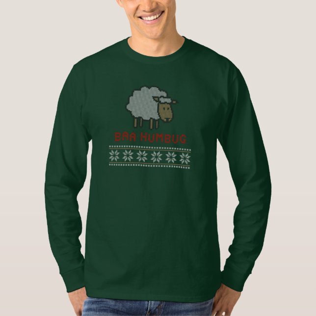 Camiseta Ovelha de Natal Baa Humbug (Frente)