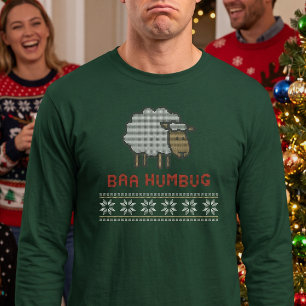 Camiseta Ovelha de Natal Baa Humbug