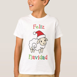Camiseta Ovelha de Natal Fofa – Feliz Navidad