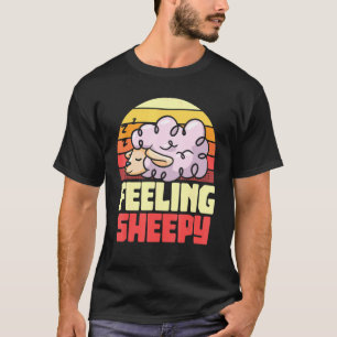 Camiseta Ovelha Dormindo Coma Repetir Diversão Sonora