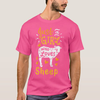 Camiseta Ovelha É Uma Menina Que Adora Ovelha Engraçada