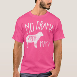 Camiseta Ovelha Engraçada Sem Drama Mamãe
