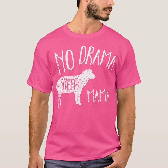 Camiseta Ovelha Engraçada Sem Drama Mamãe (Frente)