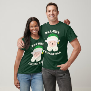 Camiseta Ovelha Festiva Diz Baa-rry Natal!