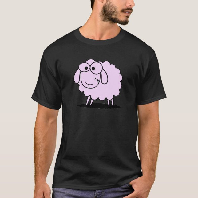 Camiseta Ovelha lavanda para crianças borrega para crianças (Frente)