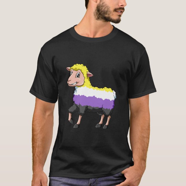 Camiseta Ovelha Não-Binária Engraçada (Frente)
