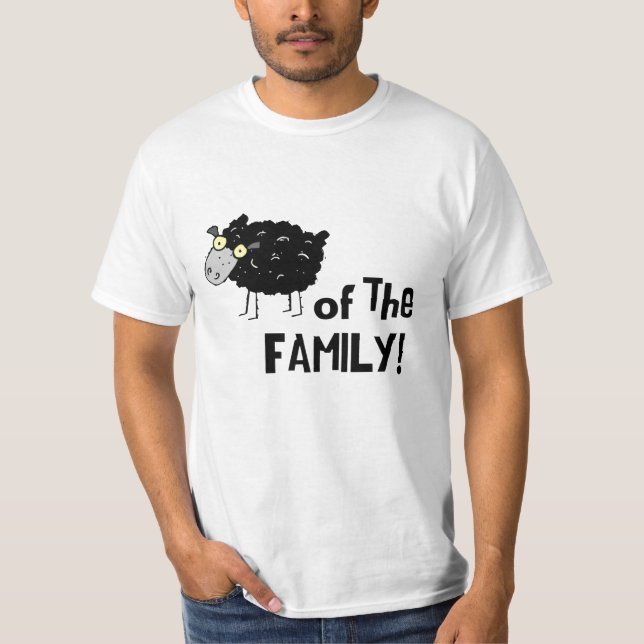 Camiseta ovelha negra do meme familiar (Frente)