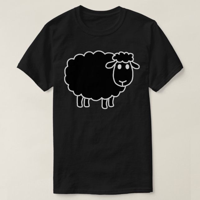 Camiseta Ovelha Negra, Engraçada, Piadas, Sarcástica (Frente do Design)