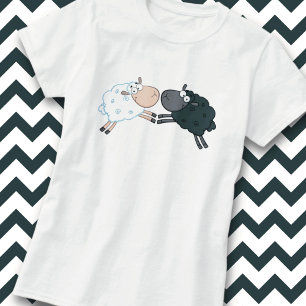Camiseta Ovelha Preta Ovelha Branca