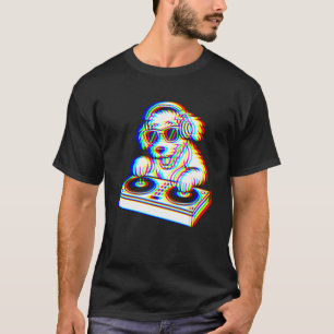 Camiseta Ovelha Sheepadoodle engraçada DJ Glitch Rave EDM F