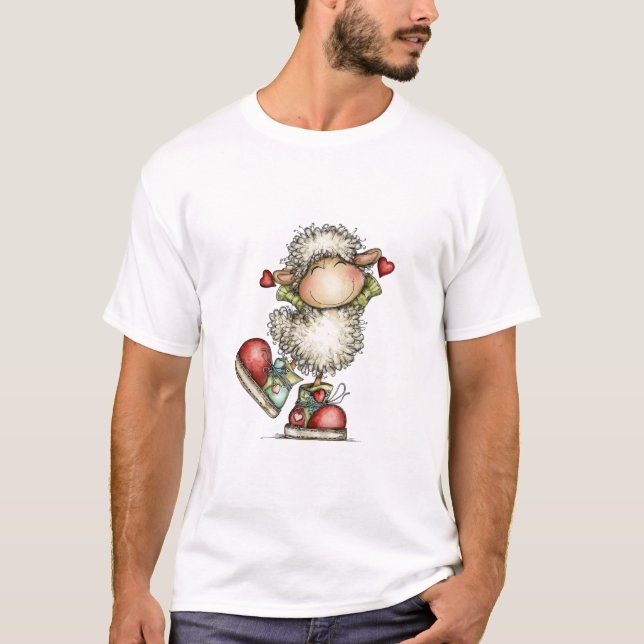 Camiseta Ovelhas com Design Artístico Conceitual (Frente)